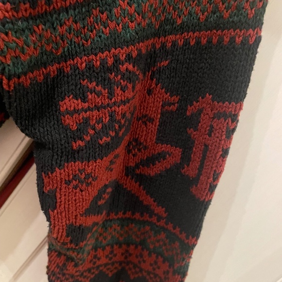 Rare Polo Ralph Lauren Vintage '90's Cotton Knit Reindeer holiday Sweater Sz S - Picture 6 of 7